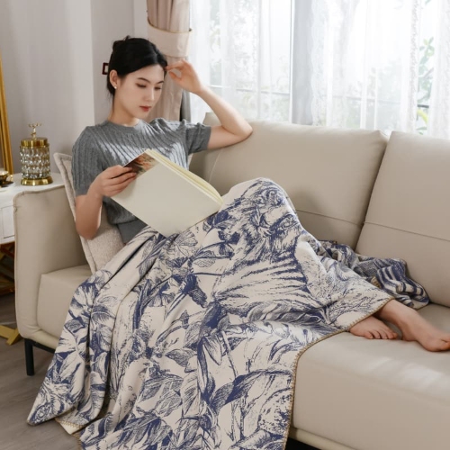 Cotton Cashmere Blanket,Class A Baby-Friendly Blanket Sofa Blanket, Soft and Skin-Friendly Fabric.