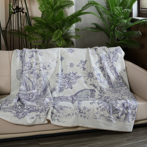 Cotton Cashmere Blanket,Class A Baby-Friendly Blanket Sofa Blanket, Soft and Skin-Friendly Fabric.