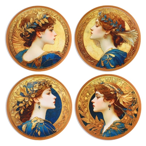 The high-end, lightly luxurious placemats, waterproof, oil-resistant, and heat-resistant, from the Classical Goddess Collection.