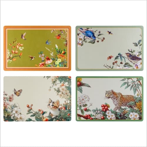 High-end Luxury Placemat - Waterproof, Oil-resistant, Heat-resistant Hand-painted Animal Series Placemat